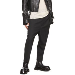 Rick Owens FW17 Wool Silk Astaires Cropped Trousers